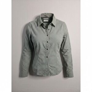 Columbia Omni-Shade Shirt Womens XS Grey Gingham Long Sleeve Ventilated Hiking